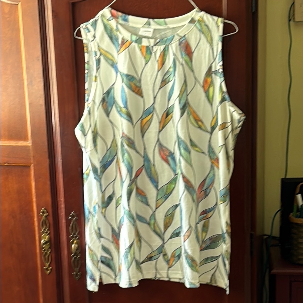 Xieerrduo stained glass print sleeveless tank Size large. Never worn